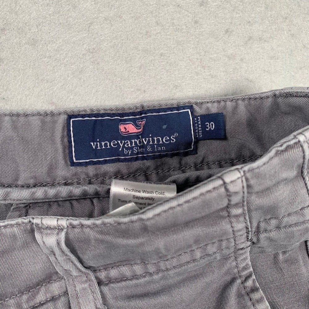 Vineyard Vines Island Short Mens 30 Gray Stretch Chino Flat Front Summer - Picture 3 of 11
